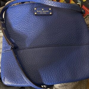 Kate Spade pebble leather blue bag little Mark